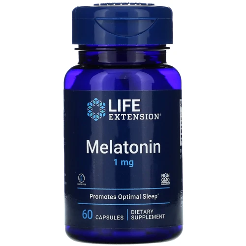 Life Extension Melatonin 1 mg Мелатонин 60 веганских капсул