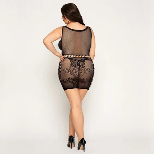 Платье сетка JSY P81168 Plus Size