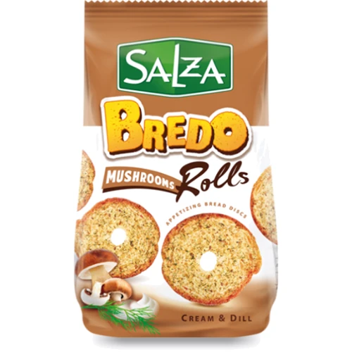 Cухарики SALZA Bredo rolls с грибами и сливками 70 г (1110344)