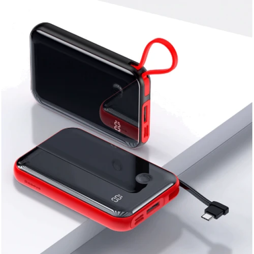 Зовнішній акумулятор Baseus Power Bank 10000mAh Mini S Digital Display 3A with Lightning Cable Black (PPXF-E01): Вбудований кабель Apple Lightning