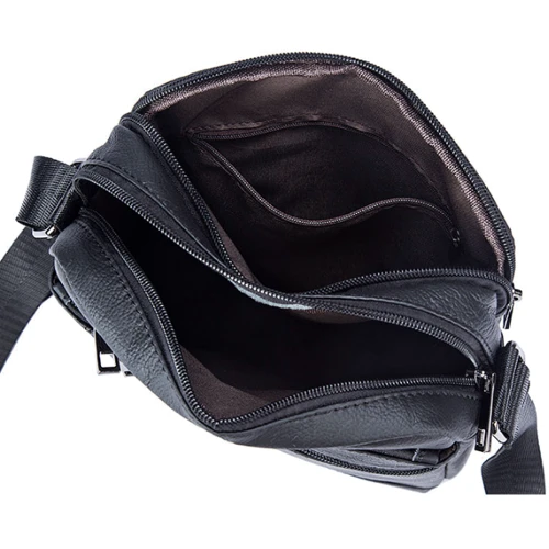 Мужская сумка через плечо Buffalo Bags черная (SHIM7604A-black): Фактура Матовая, Зернистая
