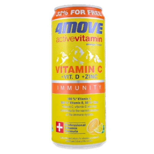Изотоник 4 MOVE Vitamin Active Vitamins C+D+Zinc 330 ml