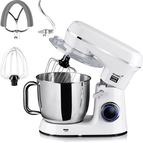 Миксер Koliber KH-SM1350WH10-S: Материал корпуса Нержавеющая сталь, Пластик