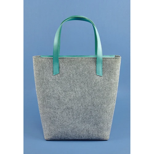 Женская сумка шоппер BlankNote бирюзовая (BN-BAG-17-felt-tiffany): Тип Сумки