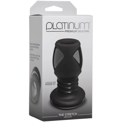 Анальный туннель Doc Johnson Platinum Premium Silicone - The Stretch - Medium - Black