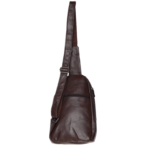 Мужская сумка-слинг Borsa Leather коричневая (K1029-brown): Пол Мужской