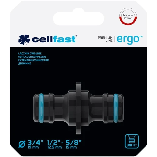 Конектор для шланга Cellfast ERGO, для муфт 1/2, 3/4": Тип коннектор для шланга