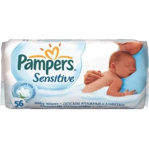 PAMPERS Детские влажные салфетки Sens Сменный блок 56 ПрепакКороб
