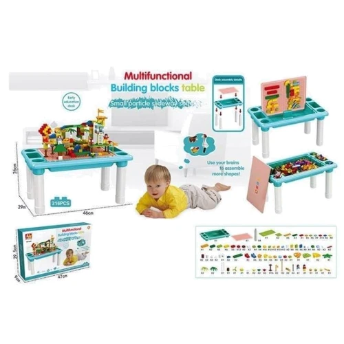 Игровой столик с конструктором Metr+ Building blocks Table 316 деталей (6307)