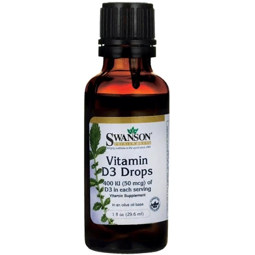 Swanson, Vitamin D3 Liquid Drops 50 mcg 29.6 ml (SWA-11368)
