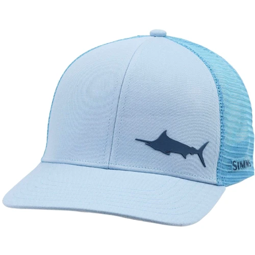 Бейсболка Simms Payoff Trucker Marlin Grey Blue голубая (13003-930-00)