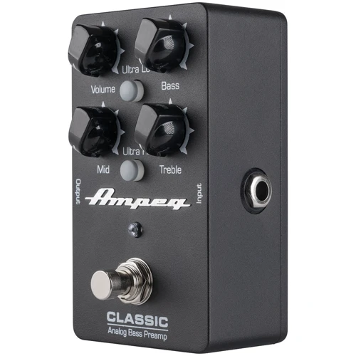 Педаль гитарных эффектов Педаль AMPEG Classic Analog Bass Preamp: Габариты, мм 114 x 66 x 56