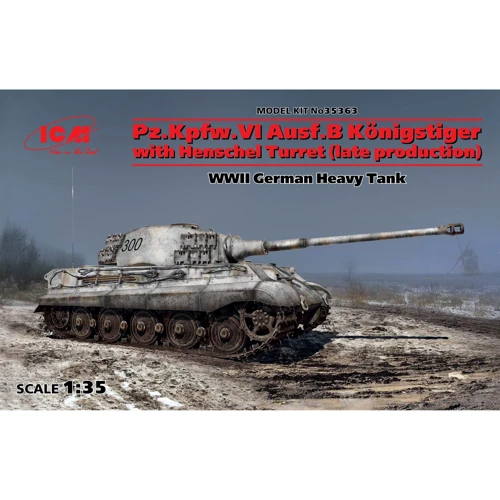 Немецкий тяжелый танк Pz.Kpfw.VI Ausf.B "Королевский Тигр" с башней Henschel (ICM35363)