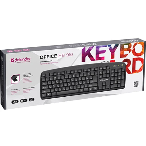 Клавиатура Defender Office HB-910 RU (45910): Интерфейс подключения USB