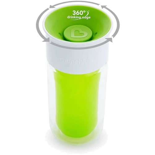 Чашка-непроливайка Munchkin Miracle 360 Insulated Sticker Салатова 266 мл (17407.03): Потік средний