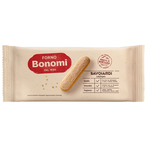 Печенье Bonomi бисквитное Ladyfingers Савоярди 200 г (8002720003103)