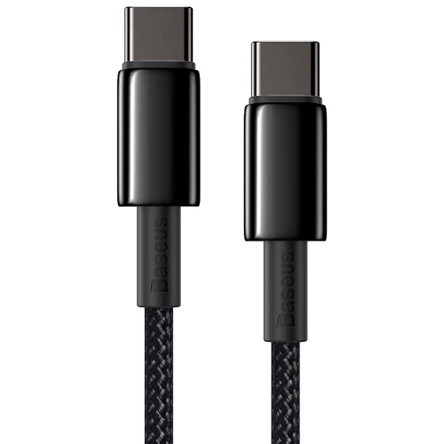 Кабель Baseus Cable USB-C to USB-C Tungsten Gold 100W 1m Black (CATWJ-01) фото 3