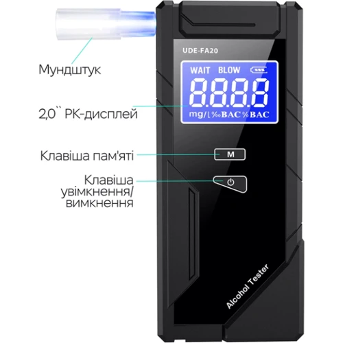 Алкотестер Inspire UDE-FA20 фото 3