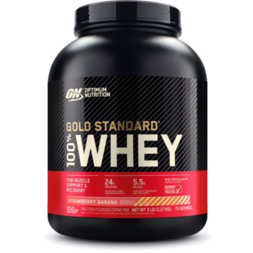 Протеин Optimum Nutrition 100% Whey Gold Standard 2270 g / 75 servings / Strawberry Banana