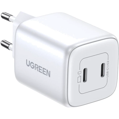 Зарядное устройство Ugreen Wall Charger 2xUSB-C CD294 45W White (15327): Сила тока 2.4А и более