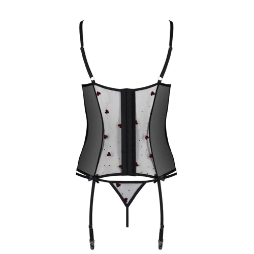 Эротический комплект Passion LOVELIA CORSET black XXL/XXXL