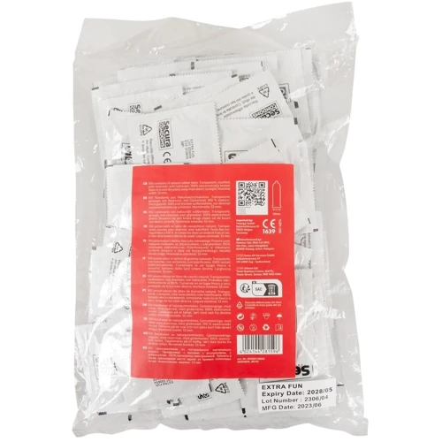 Ребристые презервативы Secura - Extra Fun, №100