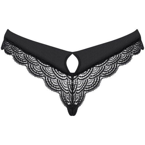 Трусики Obsessive Chemeris panties Вlack, XS/S