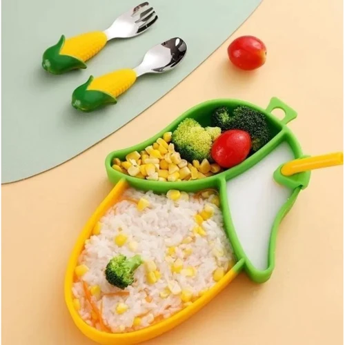 Набор силиконовых столовых приборов Food Grade Кукуруза (№0124): Материал силикон