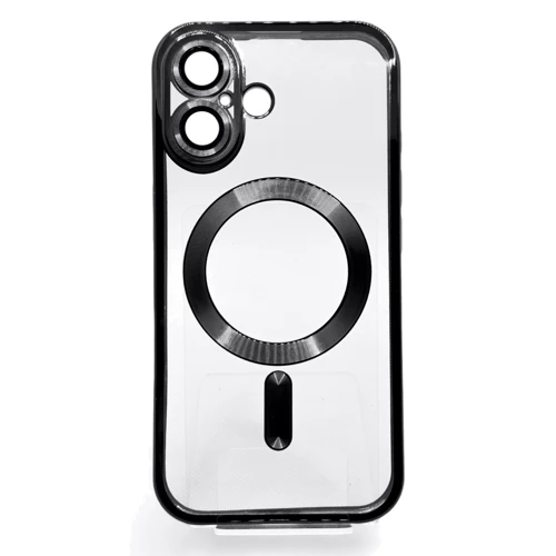 Чехол для iPhone BeCover Chrome Case with MagSafe Black for iPhone 16 (712070)