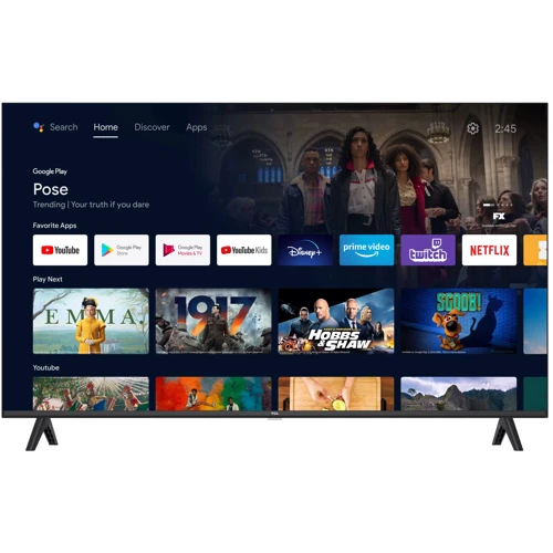 Телевизор TCL 40S5400A: Оснащение Встроенный медиаплеер, Smart TV
