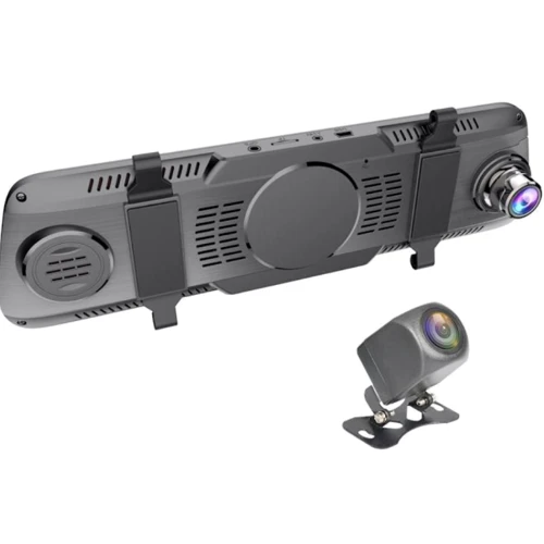 Зеркало заднего вида со встроенным Full HD видеорегистратором Celsior DVR M5: Оснащение печать даты и времени на видео, режим парковки, дисплей, микрофон, динамик, вторая камера (салон, за