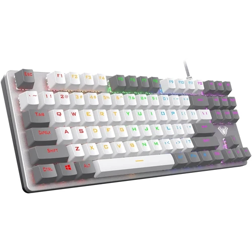 Клавиатура Aula F3287 Keycap KRGD Blue USB UA Grey/White (6948391240954): Интерфейс подключения USB