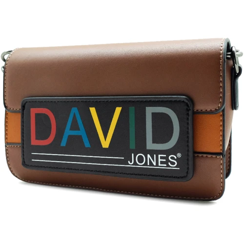 Женская сумка кросс боди David Jones коричневая (7771689)