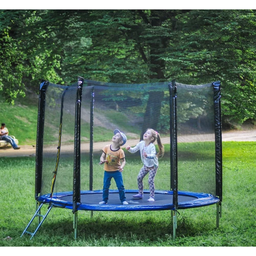 Батут Funfit 8 ft синий с внешней сеткой 252 см фото 3