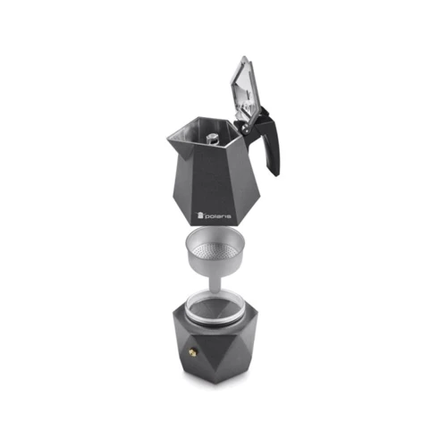 Кофеварка гейзерная Polaris Kontur-4C 0.4 л 4 чашки черная (015182): Объем, л 0.4