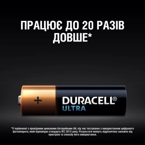 Батарейки Duracell Alkaline Ultra Power AA LR06 KPD 4 шт (5005816) фото 3