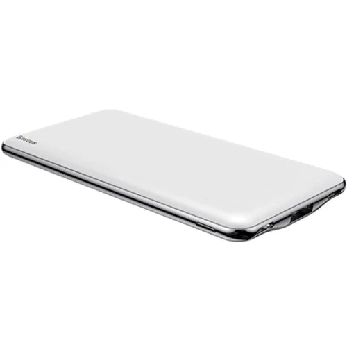 Внешний аккумулятор Baseus Power Bank 10000mAh Simbo Smart White (PPALL-BQB02): Встроенный кабель нет