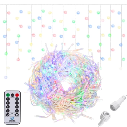 Гирлянда бахрома уличная (наружная) Springos 12 м 300 LED Pilot CL307 Mix фото 8