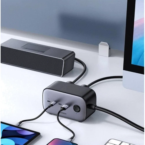 Зарядное устройство Ugreen Wall Charger 3хUSB-C+USB CD270 GaN 100W Nexode Pro Gray (60167): Кабель в комплекте отсутствует