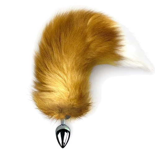 Металлическая анальная пробка с хвостом из натурального меха Art of Sex size M Foxy fox: Для кого Унисекс