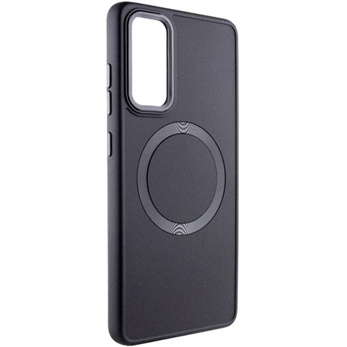 Чехол для телефонов TPU Case Bonbon Metal Style with MagSafe Black for Samsung A346 Galaxy A34 5G: Цвет черный