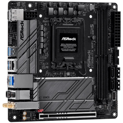 ASRock Z790M-ITX WiFi: Разъемы на плате PCI Express x1, SATA 3.0, M.2