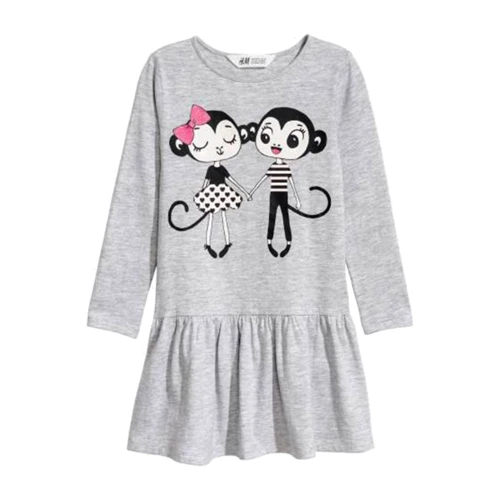Платье H&M б5651867 98-104 см серое