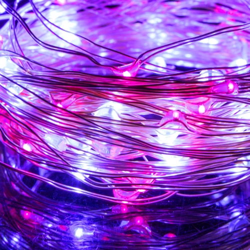 Гирлянда на батарейках Springos 9.9 м 100 LED CL0023 Pink/Blue: Длина, м 9.9