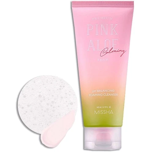 Missha Premium Pink Aloe PH Balancing Foaming Cleanser слабокислотні пінка для вмивання 140 ml: Стать Для жінок