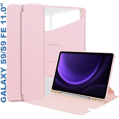 Аксесуар для планшетних ПК BeCover Case Rotatable Pink для Samsung X710 Galaxy Tab S9 / X510/X516B Galaxy Tab S9 FE (710436)