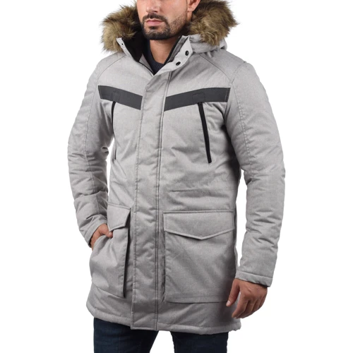 Парка Jack & Jones 85297104 52 серая зимняя с капюшоном: Фасон Аляска