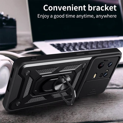 Чехол для телефонов Mobile Case Camshield Serge Ring Black for Xiaomi Poco F5 / Note 12 Turbo: Тип накладка на заднюю часть