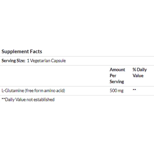 Life Extension L-Glutamine, 500 mg, 100 Vegetarian Capsules (LEX-34510): Форма випуску капсули