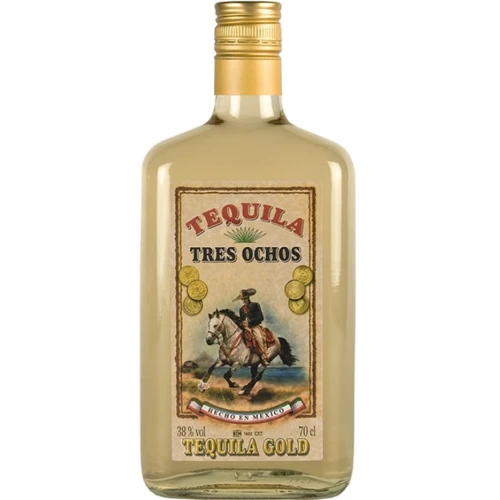 Текила Tres Ochos Gold 38 % 0.7 л (WHS8413425005369)